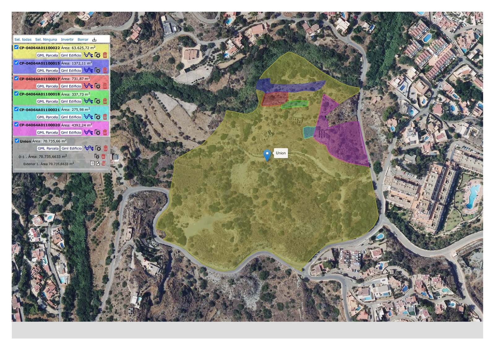 Satelite view from the terrain