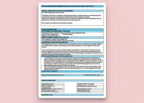 screenshot of the urban plan